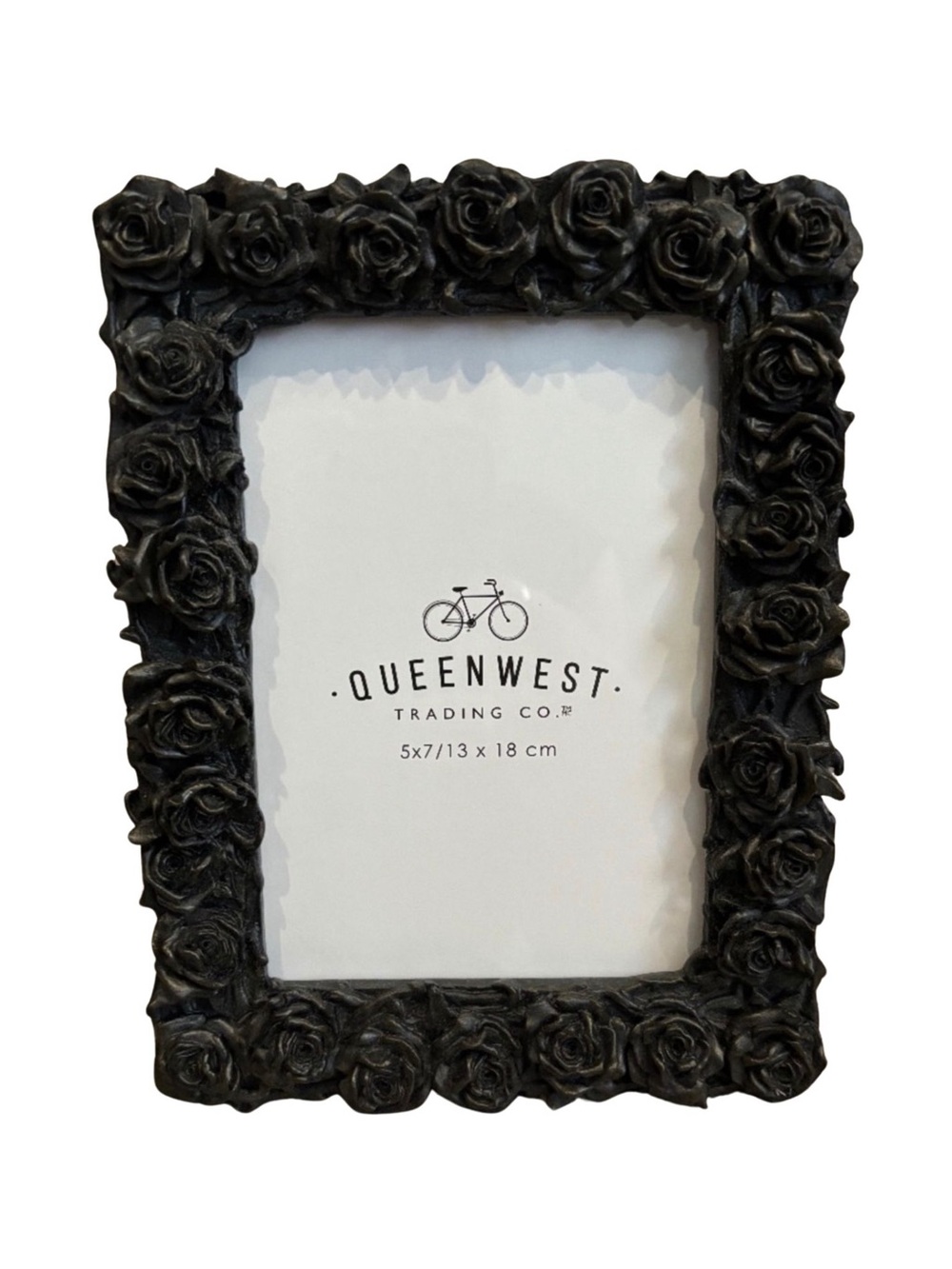 Gothic-Style Black Rose Photo Frame